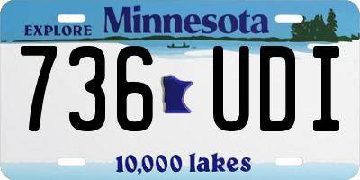 MN license plate 736UDI