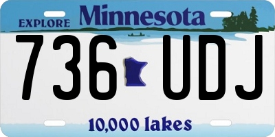 MN license plate 736UDJ