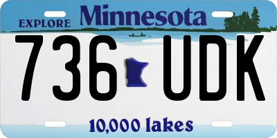 MN license plate 736UDK