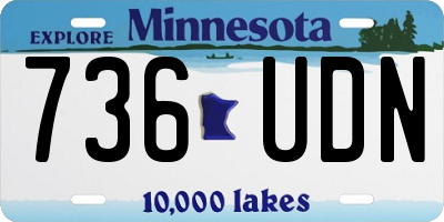 MN license plate 736UDN