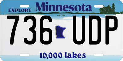 MN license plate 736UDP