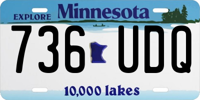 MN license plate 736UDQ