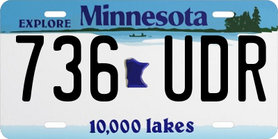 MN license plate 736UDR