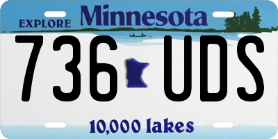 MN license plate 736UDS