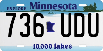 MN license plate 736UDU