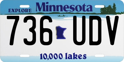 MN license plate 736UDV
