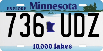 MN license plate 736UDZ