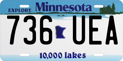 MN license plate 736UEA