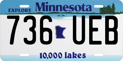 MN license plate 736UEB