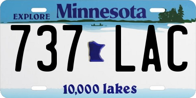 MN license plate 737LAC