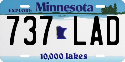 MN license plate 737LAD