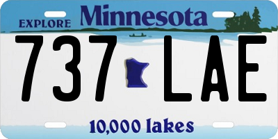 MN license plate 737LAE