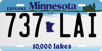 MN license plate 737LAI