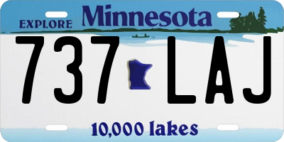 MN license plate 737LAJ