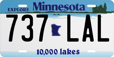 MN license plate 737LAL