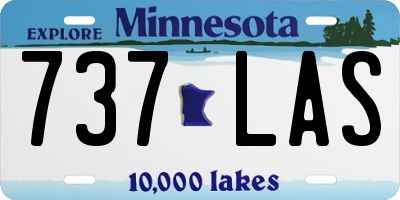 MN license plate 737LAS