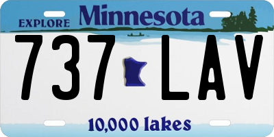 MN license plate 737LAV
