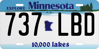 MN license plate 737LBD