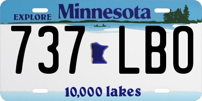 MN license plate 737LBO