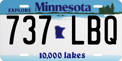 MN license plate 737LBQ