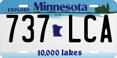MN license plate 737LCA