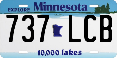 MN license plate 737LCB