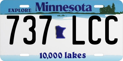 MN license plate 737LCC