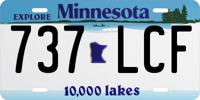MN license plate 737LCF