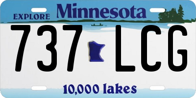 MN license plate 737LCG