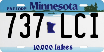 MN license plate 737LCI