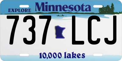 MN license plate 737LCJ