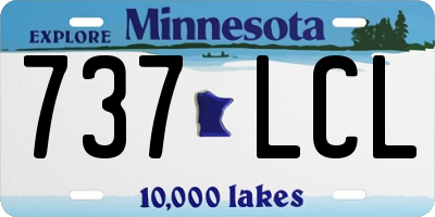 MN license plate 737LCL