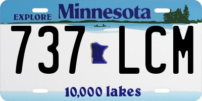 MN license plate 737LCM