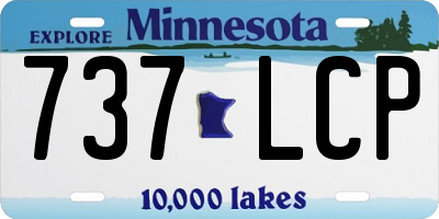 MN license plate 737LCP
