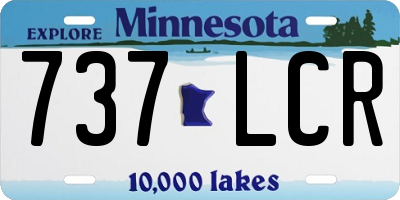 MN license plate 737LCR