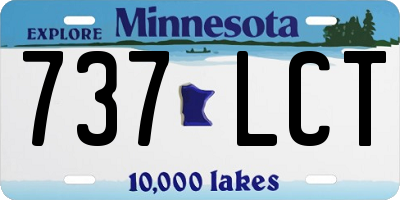 MN license plate 737LCT