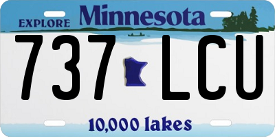 MN license plate 737LCU