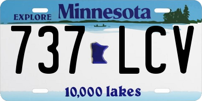 MN license plate 737LCV