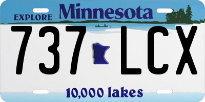 MN license plate 737LCX