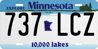 MN license plate 737LCZ