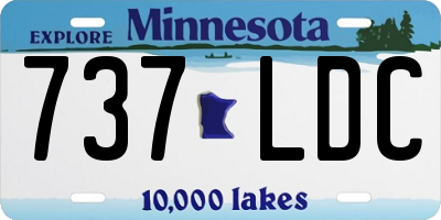 MN license plate 737LDC