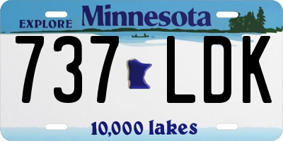 MN license plate 737LDK