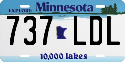 MN license plate 737LDL