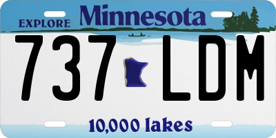 MN license plate 737LDM