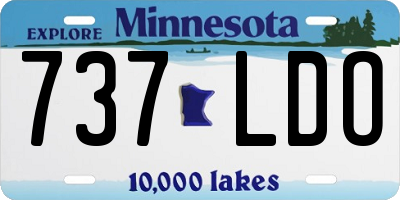 MN license plate 737LDO