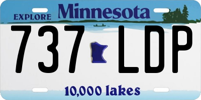 MN license plate 737LDP
