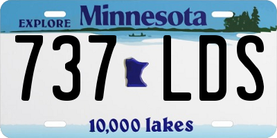 MN license plate 737LDS