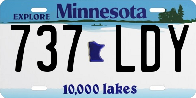 MN license plate 737LDY