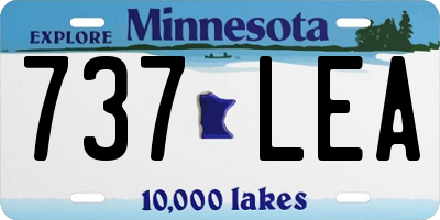 MN license plate 737LEA