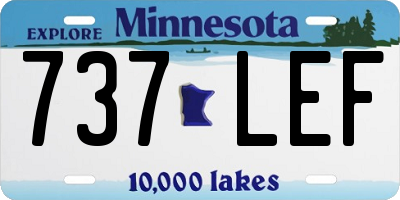 MN license plate 737LEF